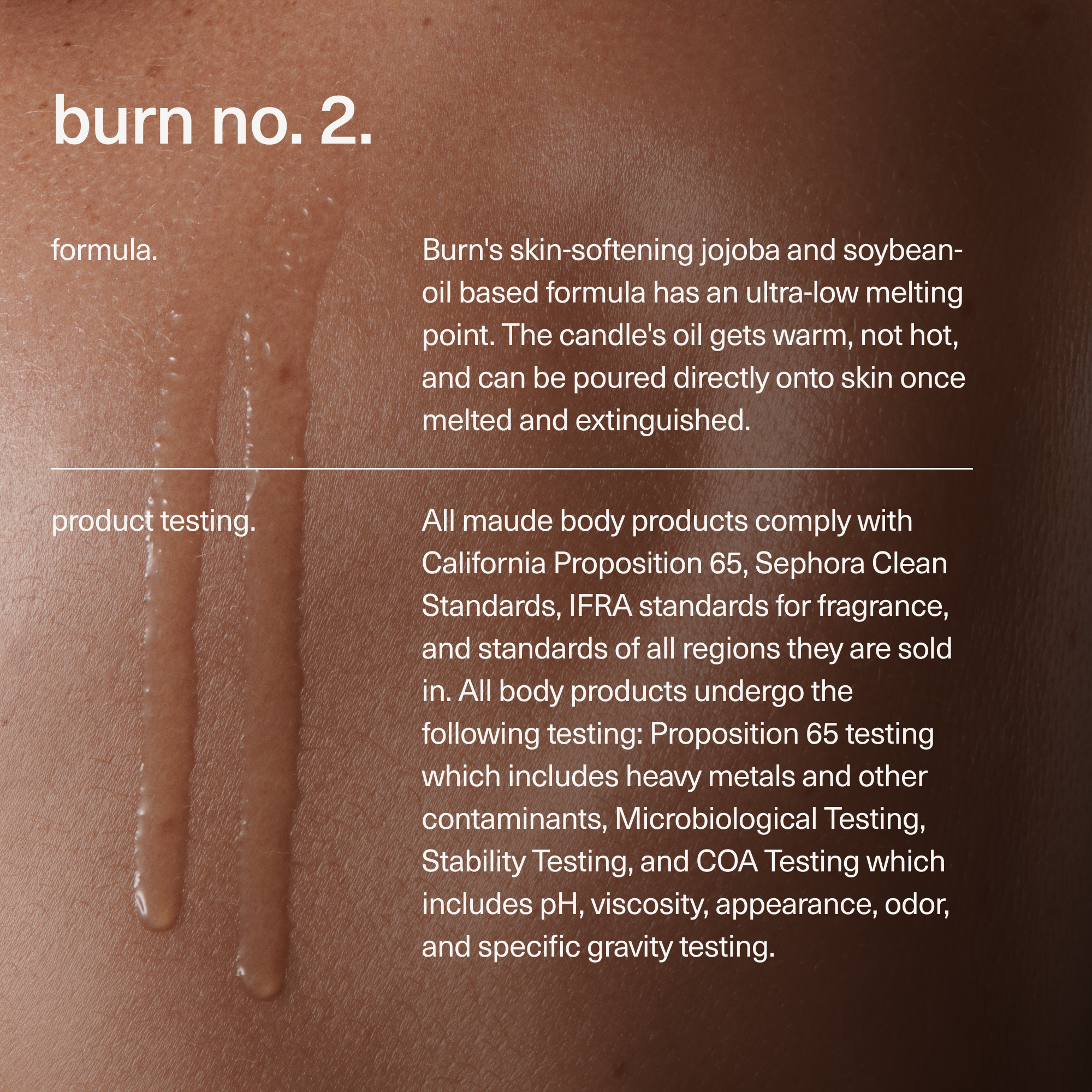 BURN NO. 2 | MASSAGE CANDLE | PINK PEPPER, LEMON, CEDARWOOD.