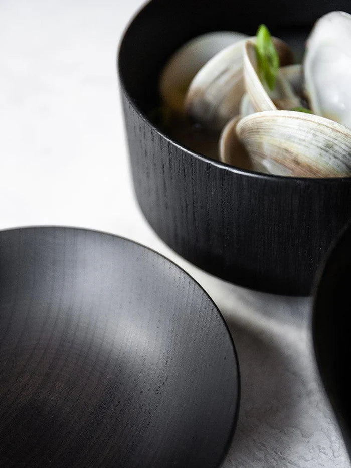 TSUMUGI WOODEN BOWL | TSUBO | BLACK