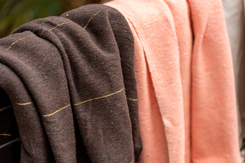 MOROCCAN TASSELED BLANKET | DARK GREY/BROWN